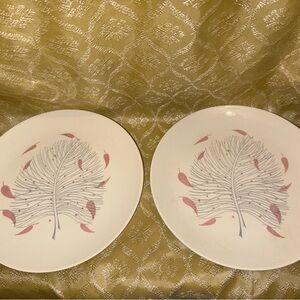 Vintage MCM Mid Century Royal China Dinner Plate Set Pink Dawn